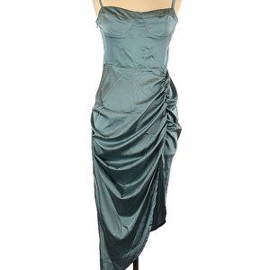 New W/ Tags! Cider Sleeveless Ruched Cocktail Dress (Size L)
